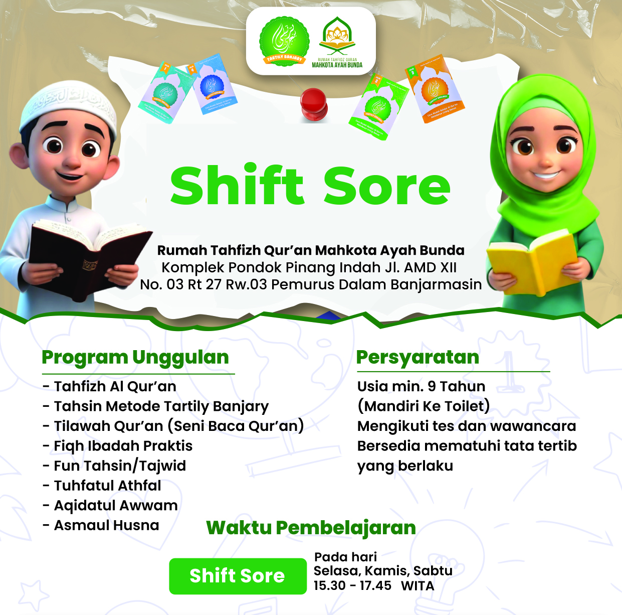 Rumah Tahfizh Qur'an (Shift Sore)